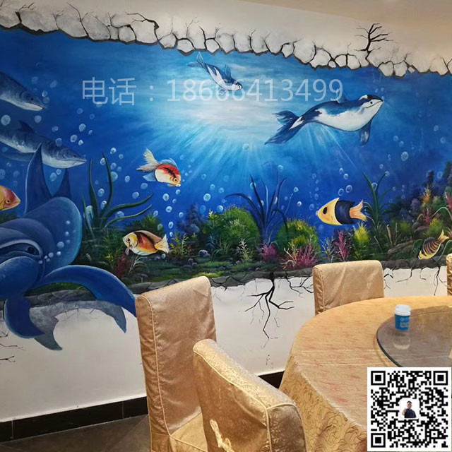 东莞元美文化艺术有限公司_餐厅彩绘_餐厅彩绘16