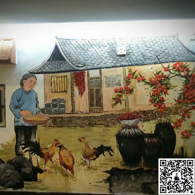 东莞元美文化艺术有限公司_餐厅彩绘_餐厅彩绘10