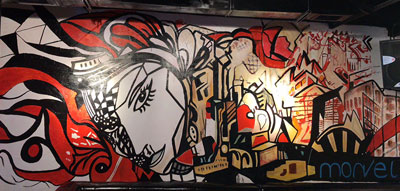 广州市海珠区音乐酒吧抽象墙绘